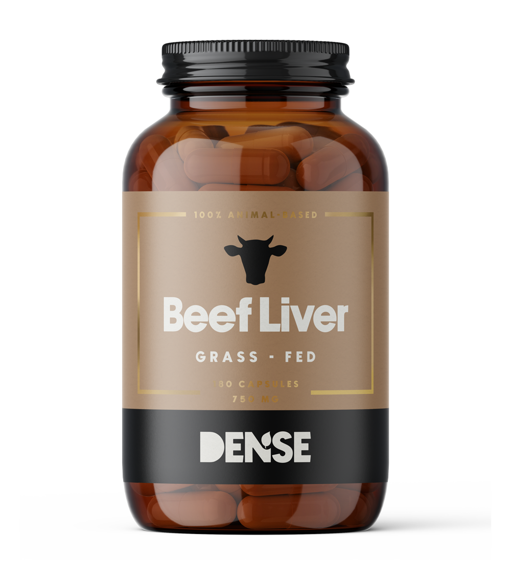 Grass-fed beef liver capsules supplement