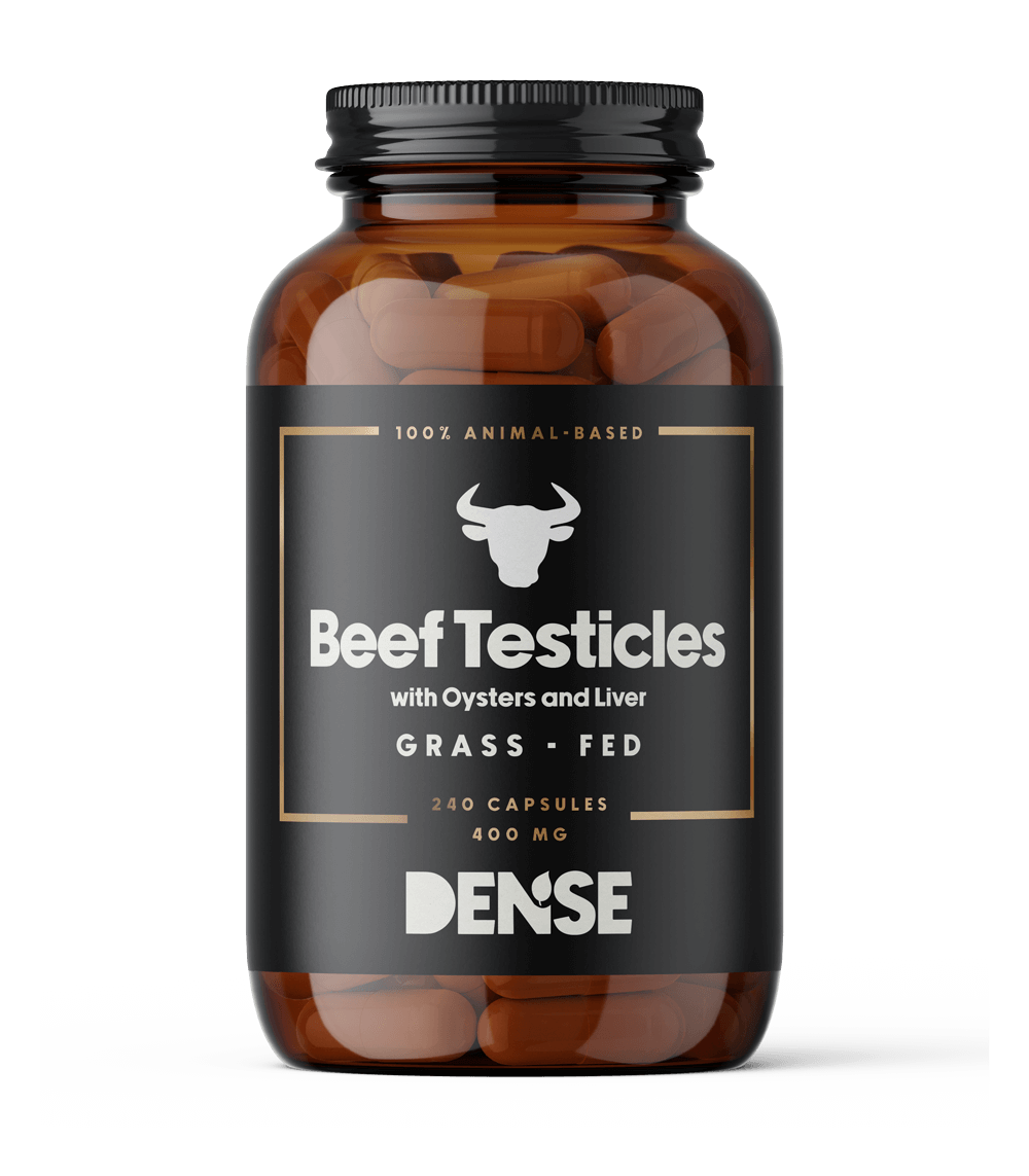 Grass-fed beef testicles supplement capsules