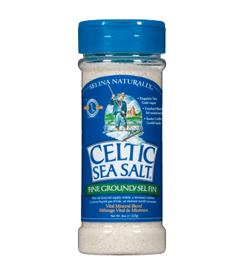 Celtic sea salt shaker, fine ground salt