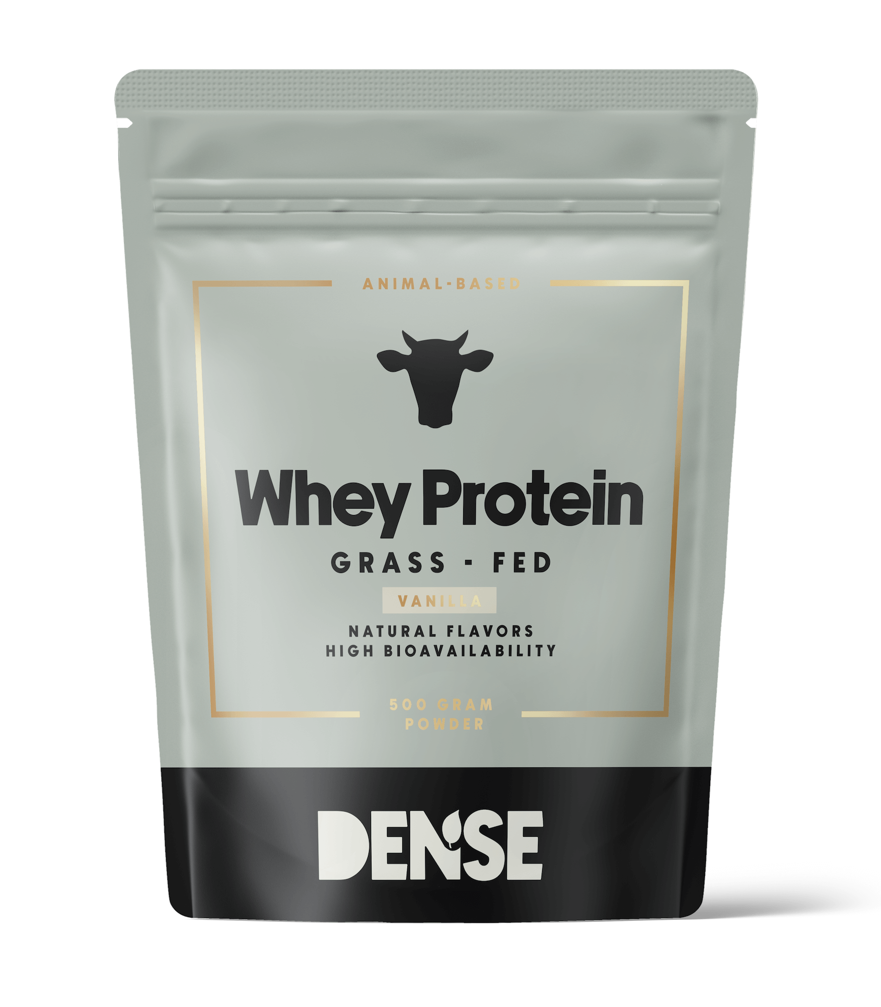 Grass-fed whey protein concentrate with vanilla flavor