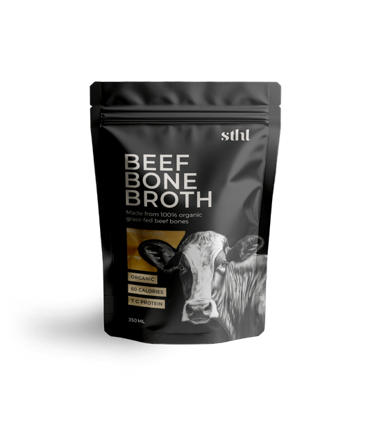 Organic, grass-fed beef bone broth. Ready to drink, premade