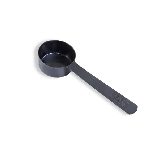 Stainless Steel Measuring Scoop 100 ml for protein powder, durable and reusable alternative to plastic.